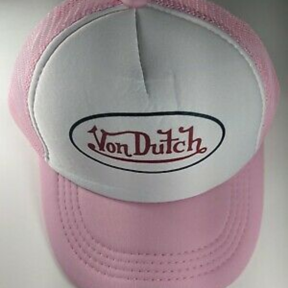 New - Von Dutch snapback hat Pink and White. Adjustable.